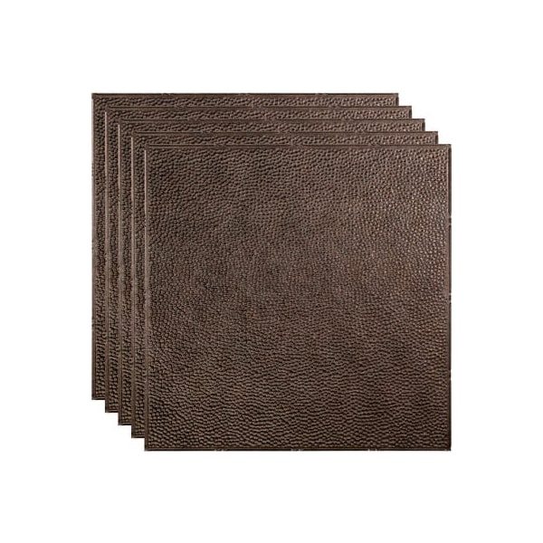 Acoustic Ceiling Products Fasade Border Fill - 23-3/4" x 23-3/4" PVC Lay In Tile in Smoked Pewter - PL5927 - main